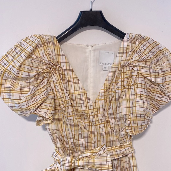 C/MEO Collective Yellow Puff sleeve Romper Sz 4 (S) - Picture 3 of 5